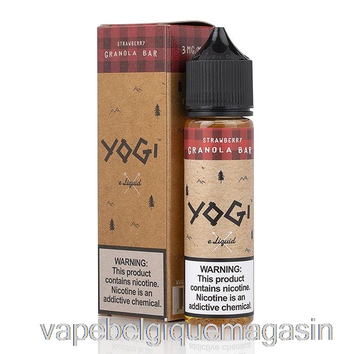 Barre Granola Vape Juice Fraise - E-liquide Yogi - 60ml 0mg